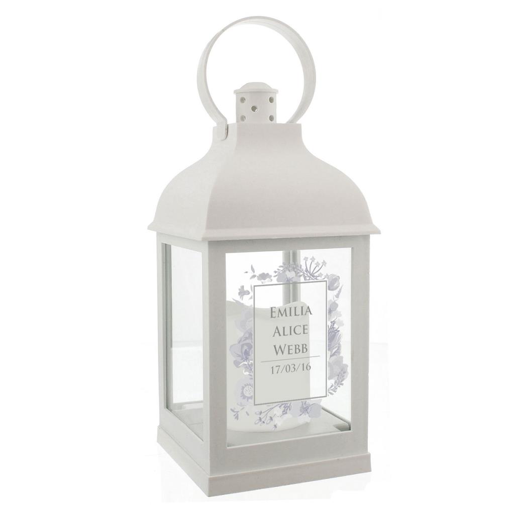 Personalised Soft Watercolour White Lantern £15.29